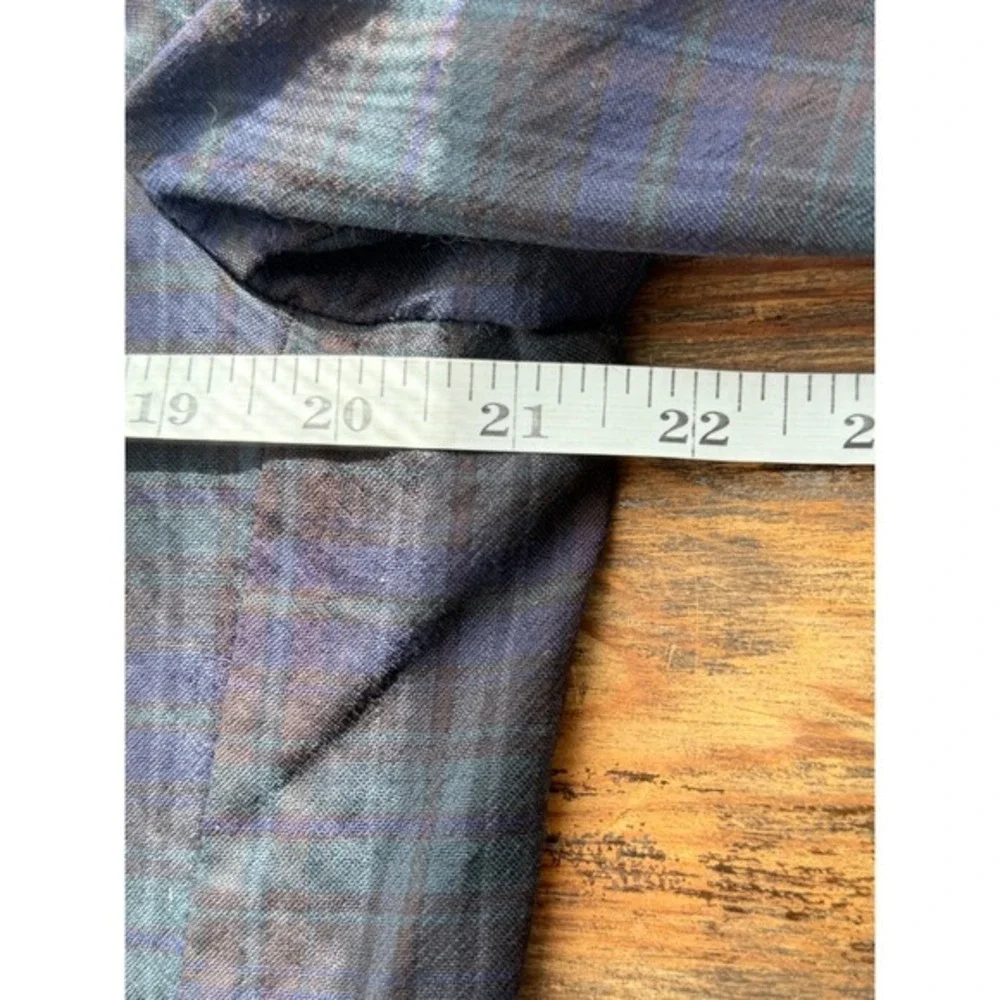 90s Vintage Burberrys Plaid Blazer Pure Wool Sport Coat Men's Blue green‎